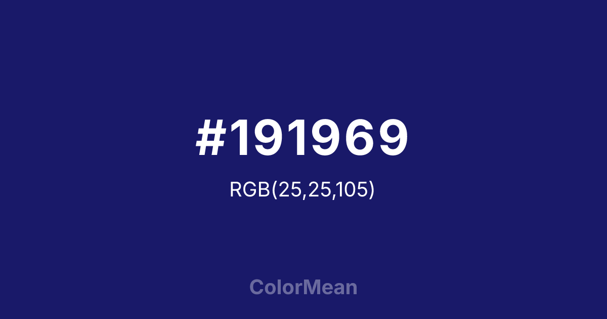 #191969 color swatch