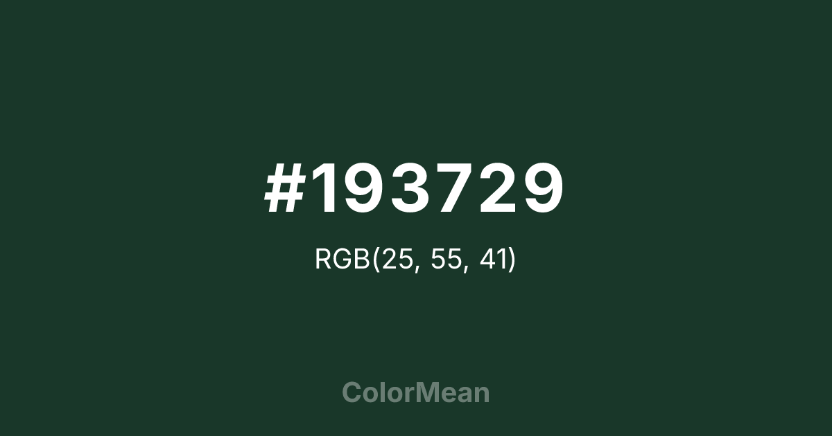 #193729 color swatch