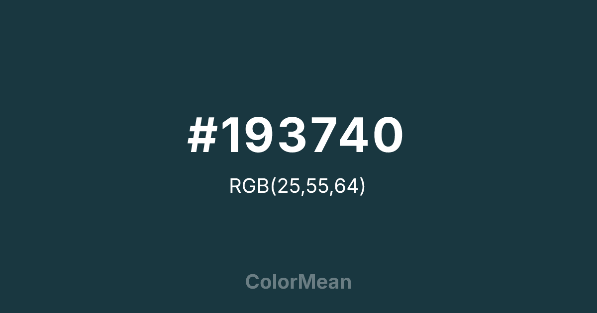 #193740 color swatch