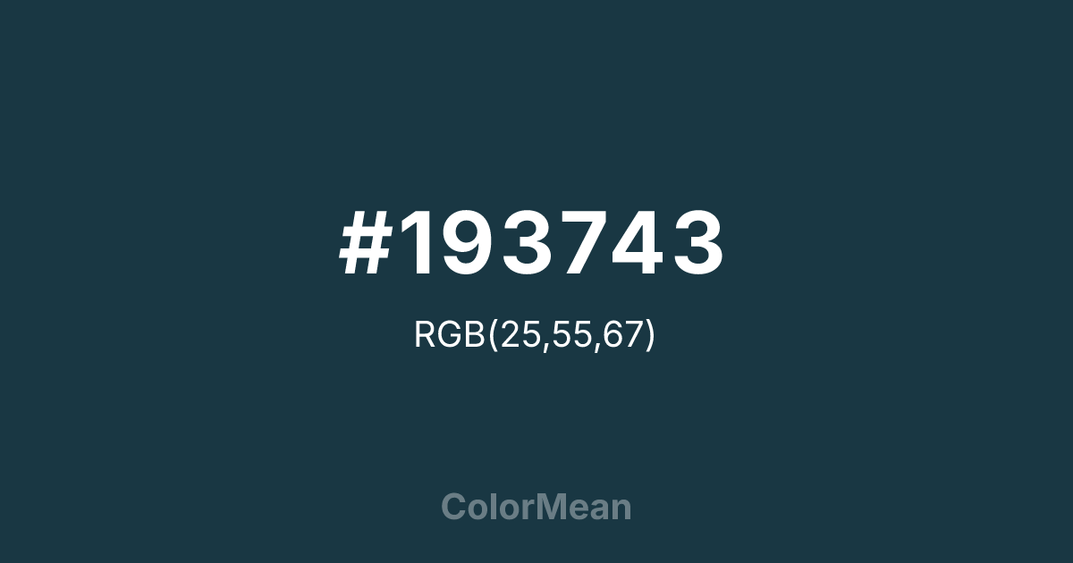#193743 color swatch
