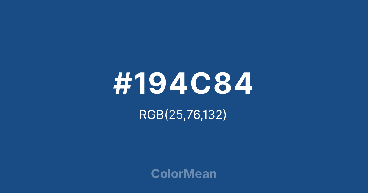 #194C84 color swatch