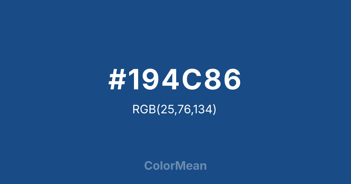 #194C86 color swatch
