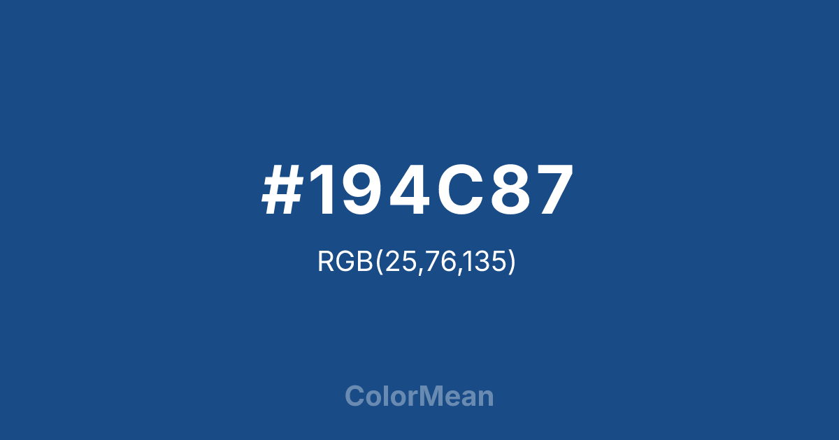 #194C87 color swatch
