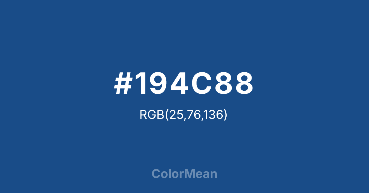 #194C88 color swatch