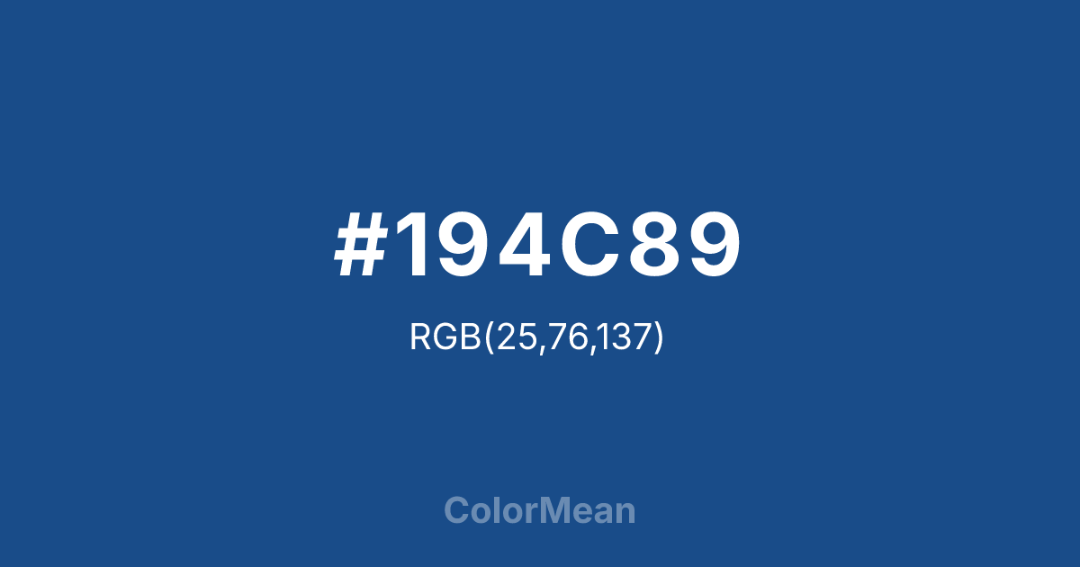 #194C89 color swatch