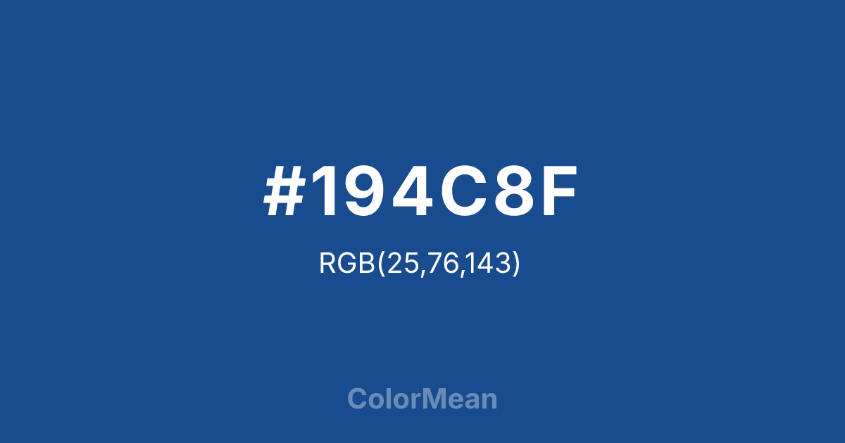 #194C8F color swatch