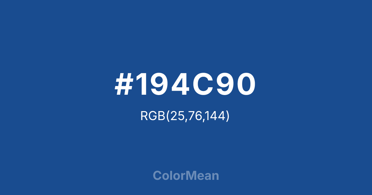#194C90 color swatch