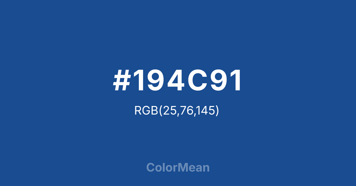 #194C91 color swatch