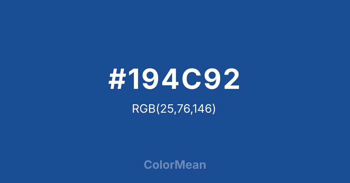 #194C92 color swatch