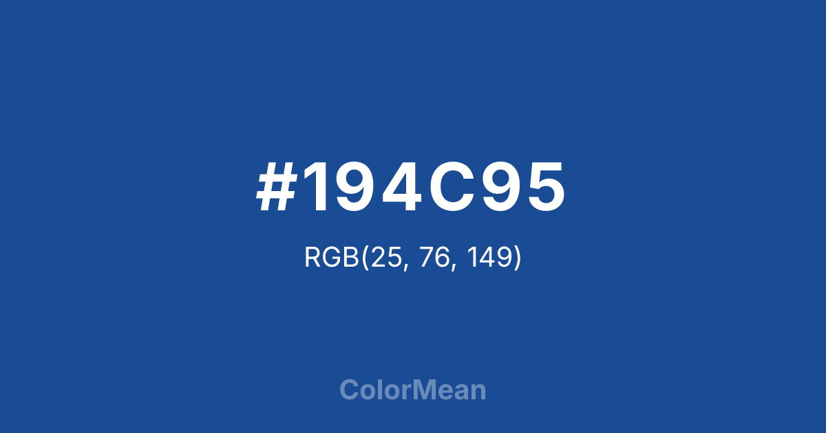 #194C95 color swatch