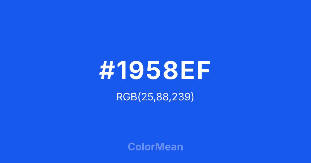 #1958EF color swatch