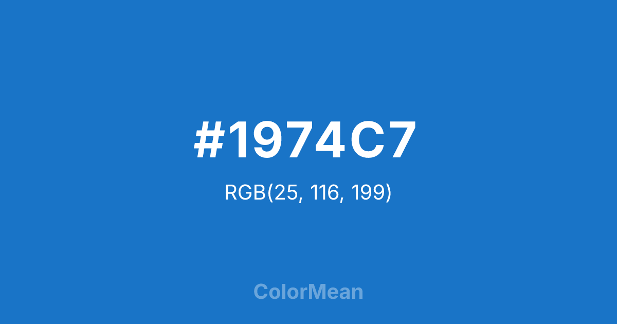 #1974C7 color swatch