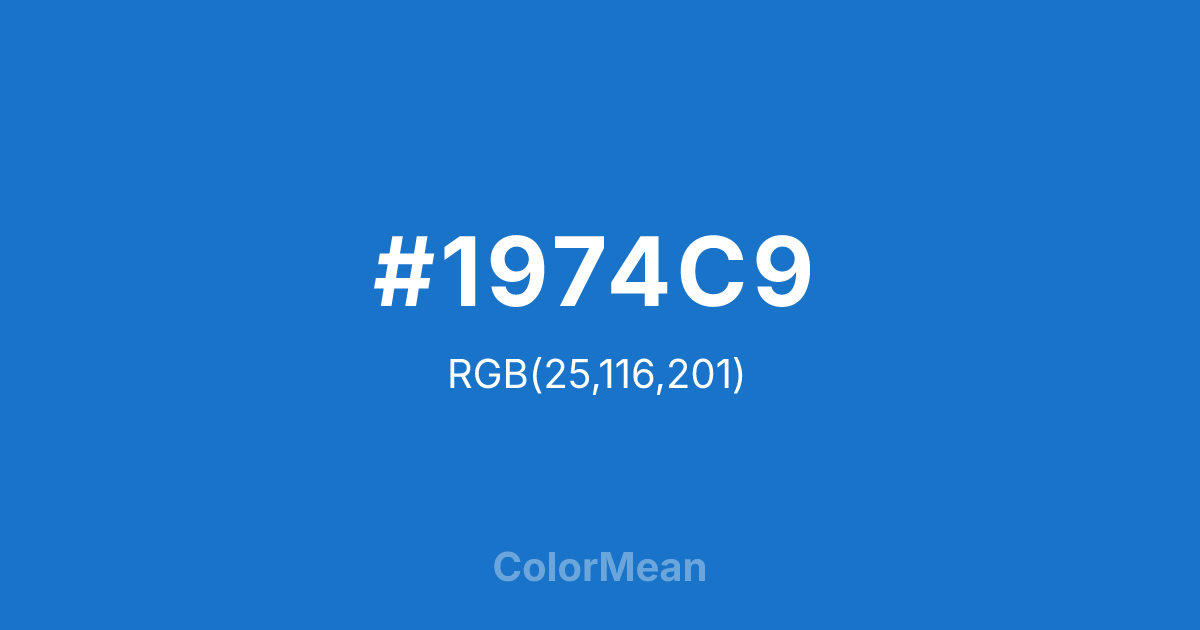 #1974C9 color swatch
