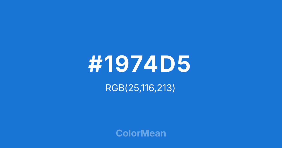 #1974D5 color swatch