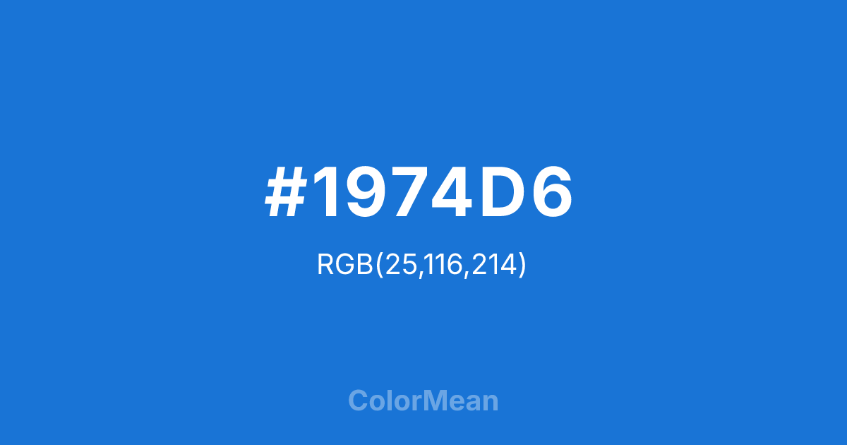 #1974D6 color swatch