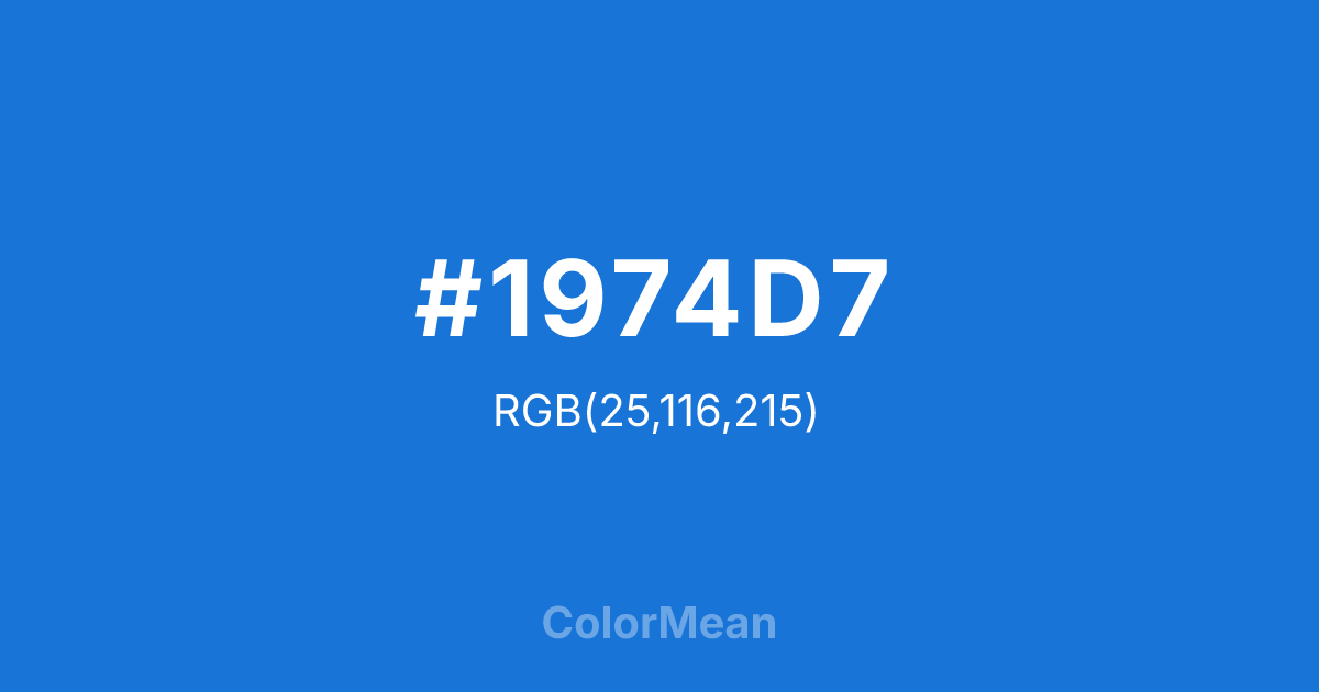 #1974D7 color swatch