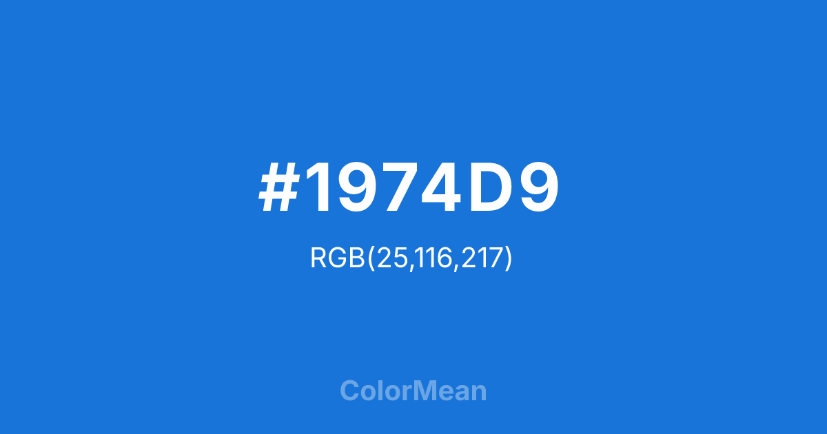 #1974D9 color swatch