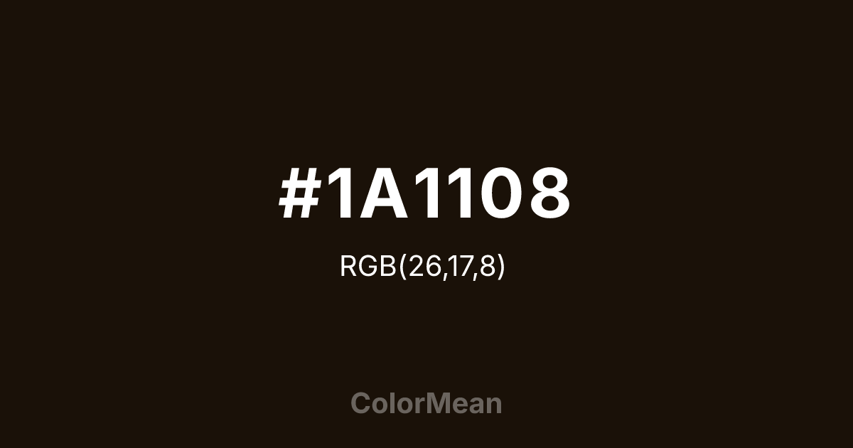 #1A1108 color swatch