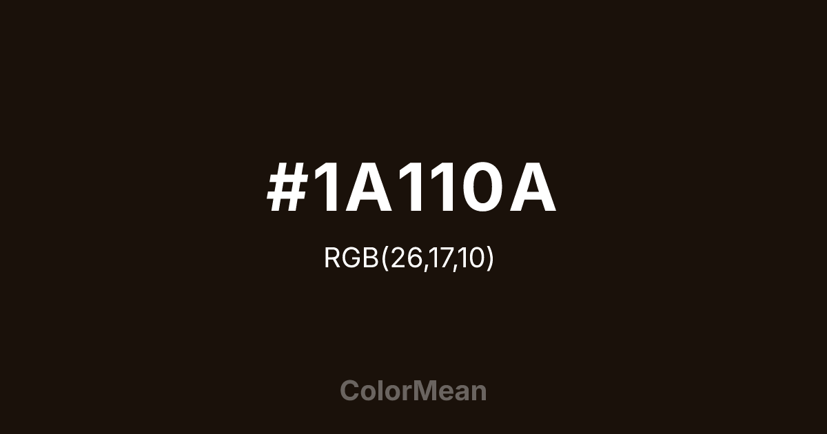 #1A110A color swatch
