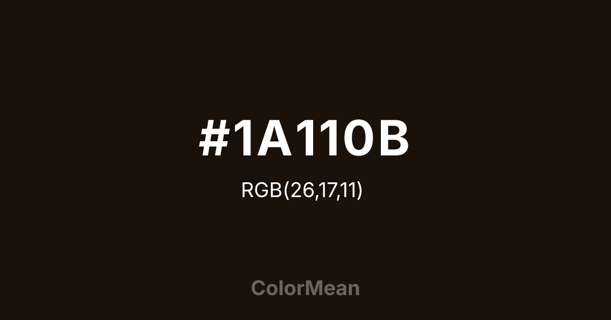 #1A110B color swatch