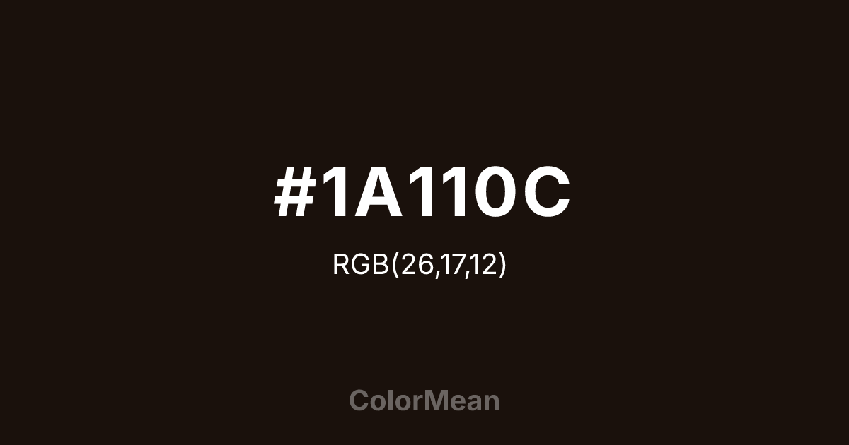 #1A110C color swatch