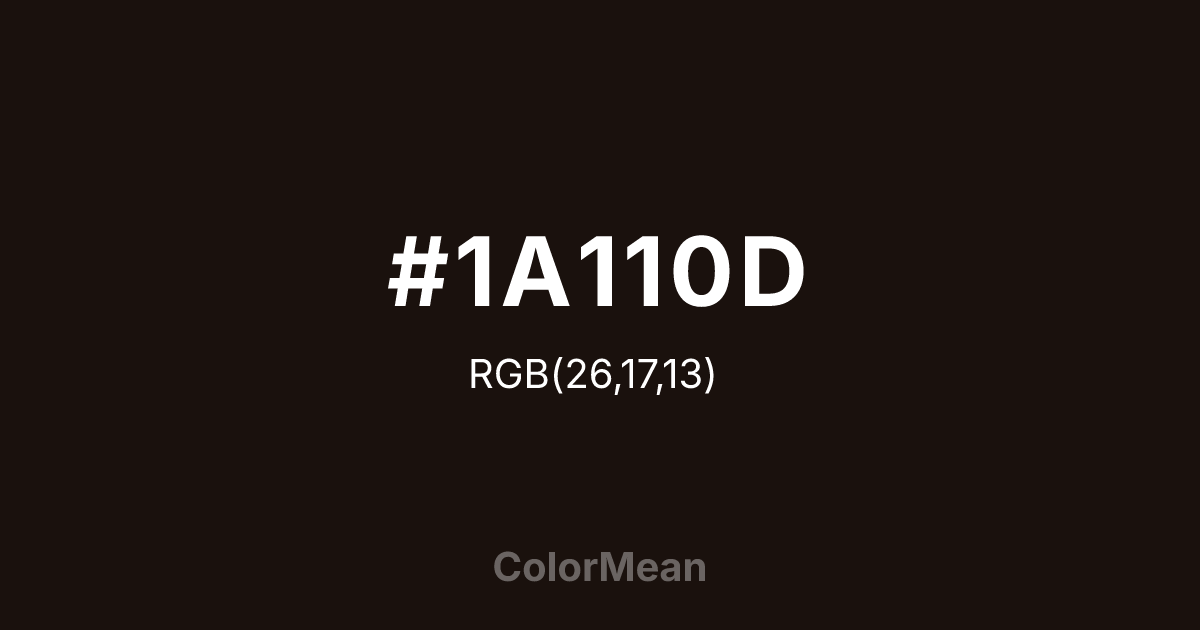 #1A110D color swatch
