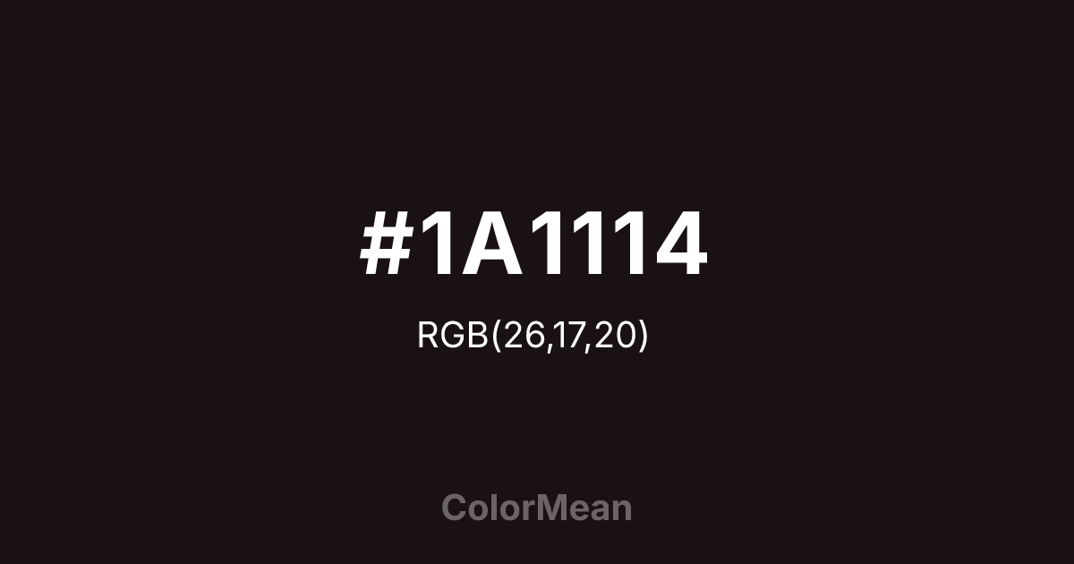 #1A1114 color swatch