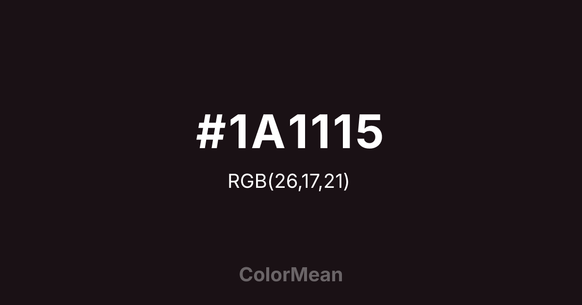 #1A1115 color swatch