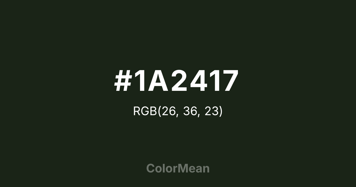 #1A2417 color swatch