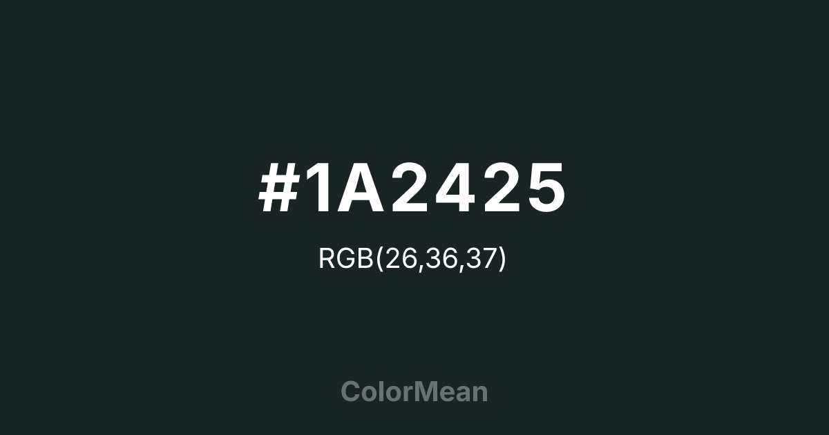 #1A2425 color swatch