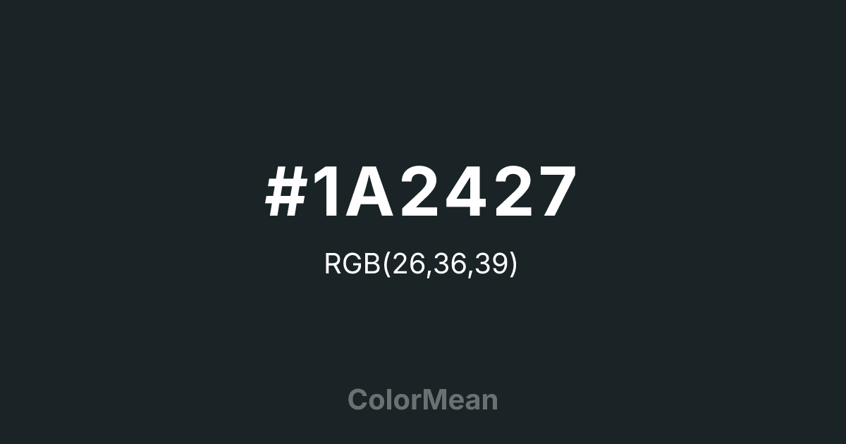 #1A2427 color swatch