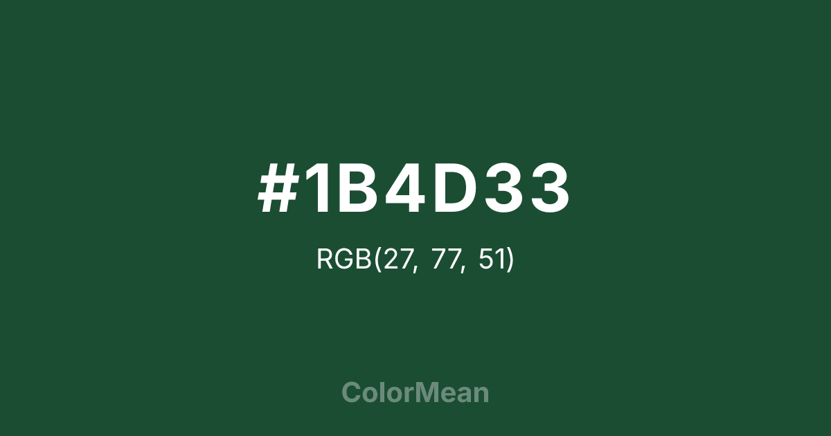 #1B4D33 color swatch