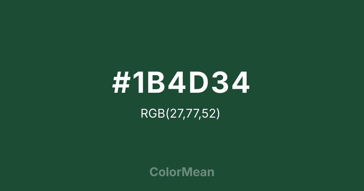 #1B4D34 color swatch