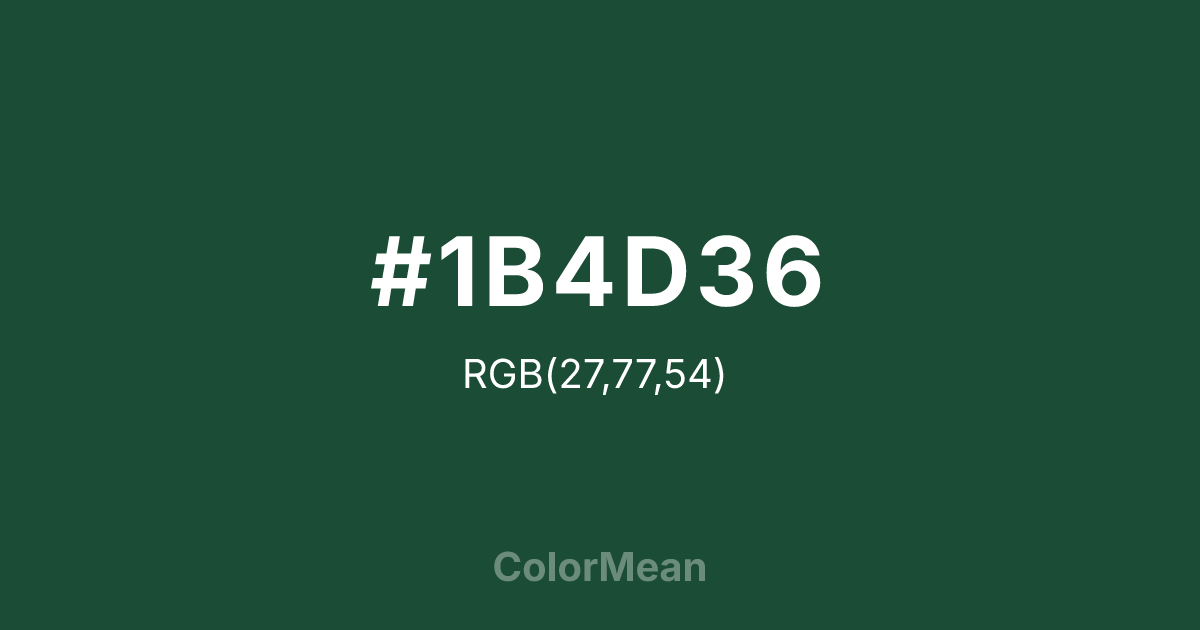 #1B4D36 color swatch