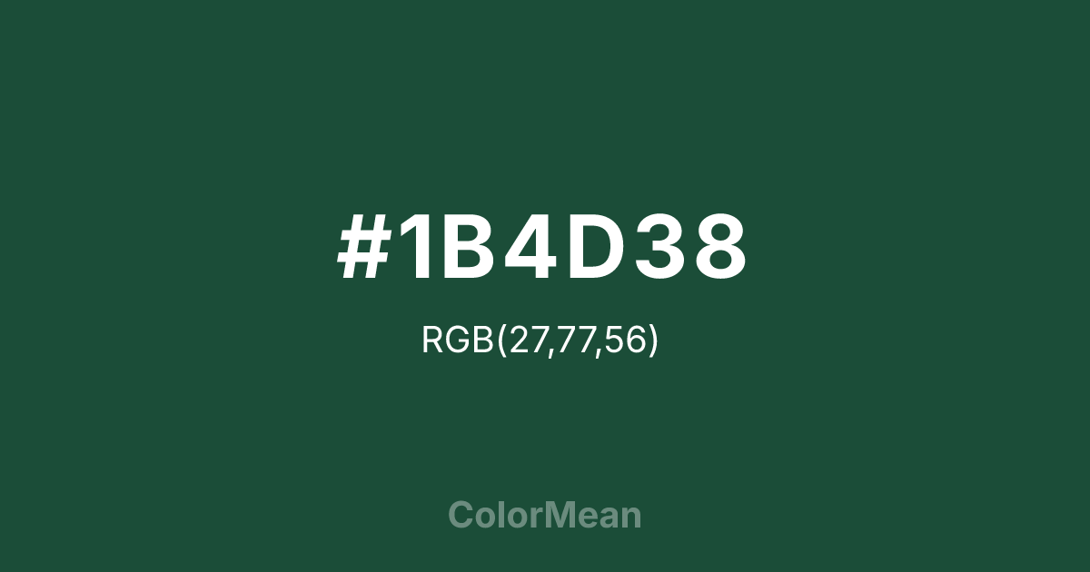 #1B4D38 color swatch