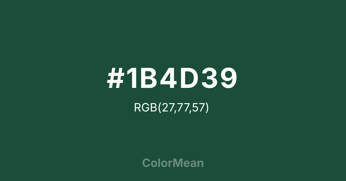 #1B4D39 color swatch