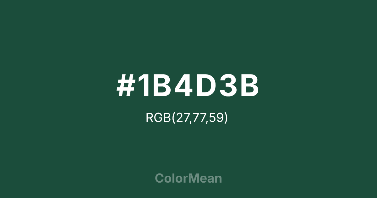 #1B4D3B color swatch