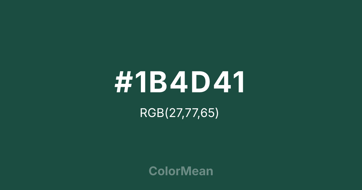 #1B4D41 color swatch