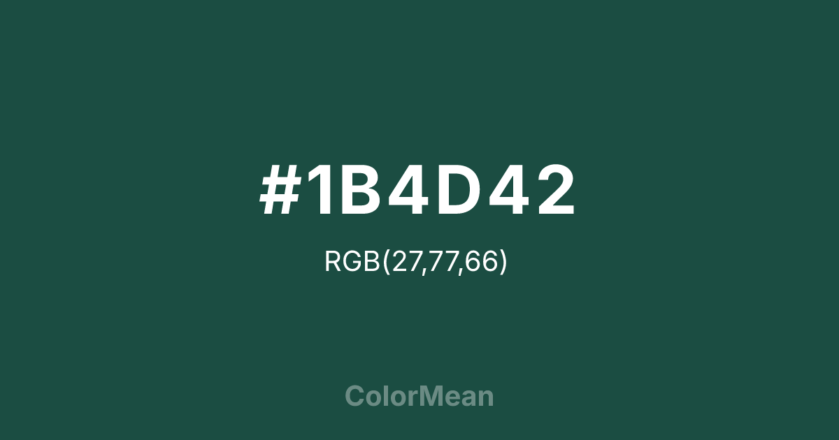 #1B4D42 color swatch