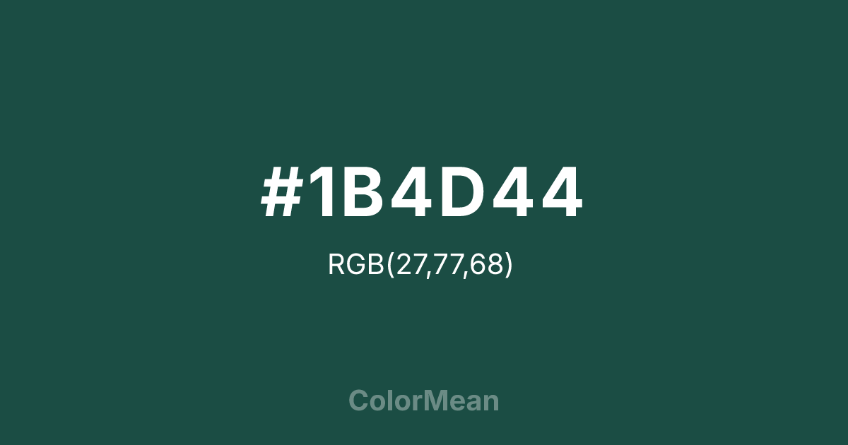 #1B4D44 color swatch