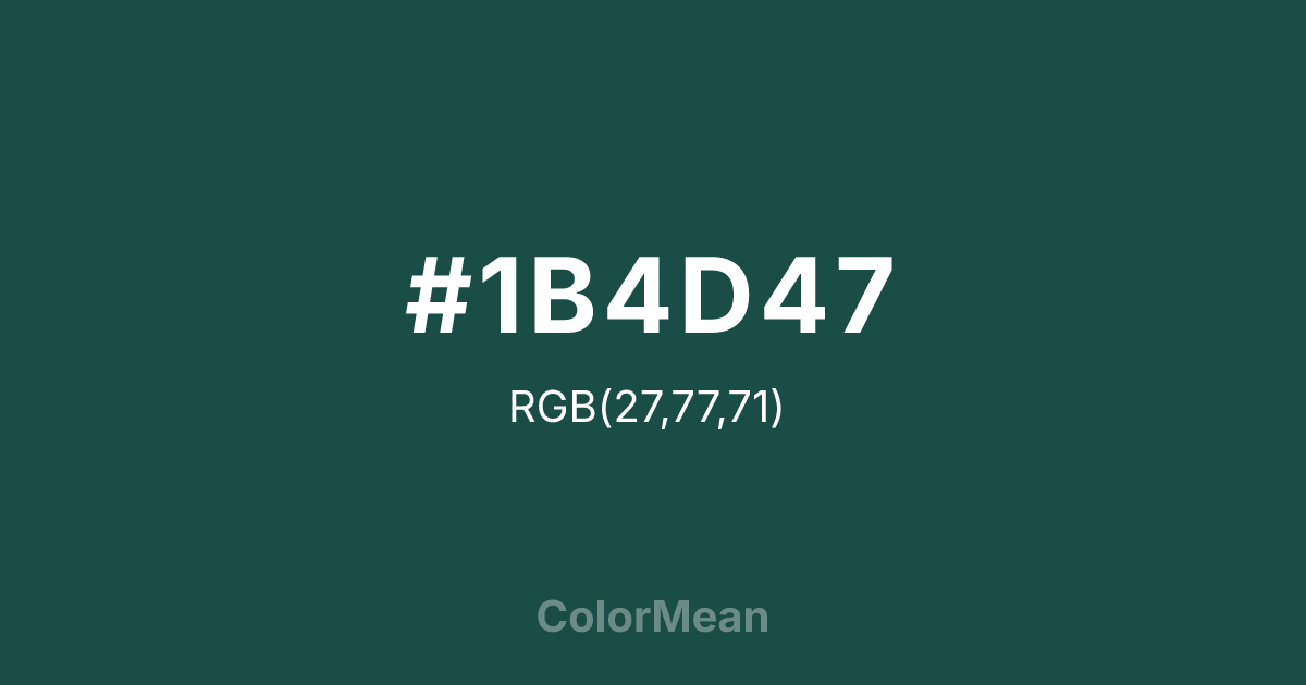 #1B4D47 color swatch