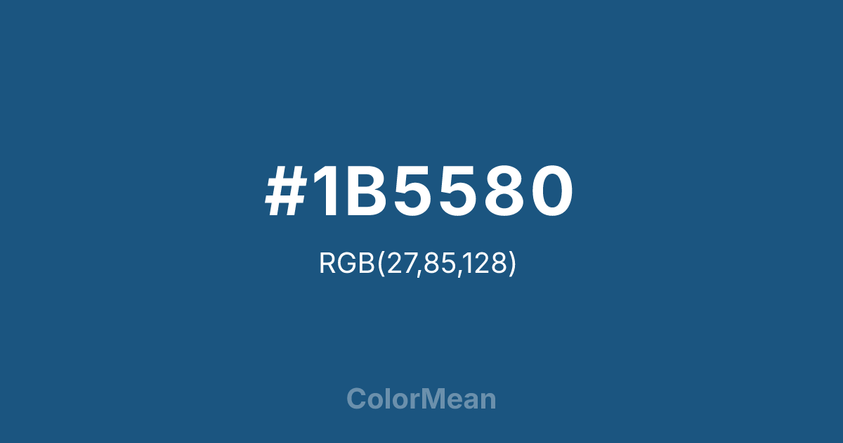 #1B5580 color swatch
