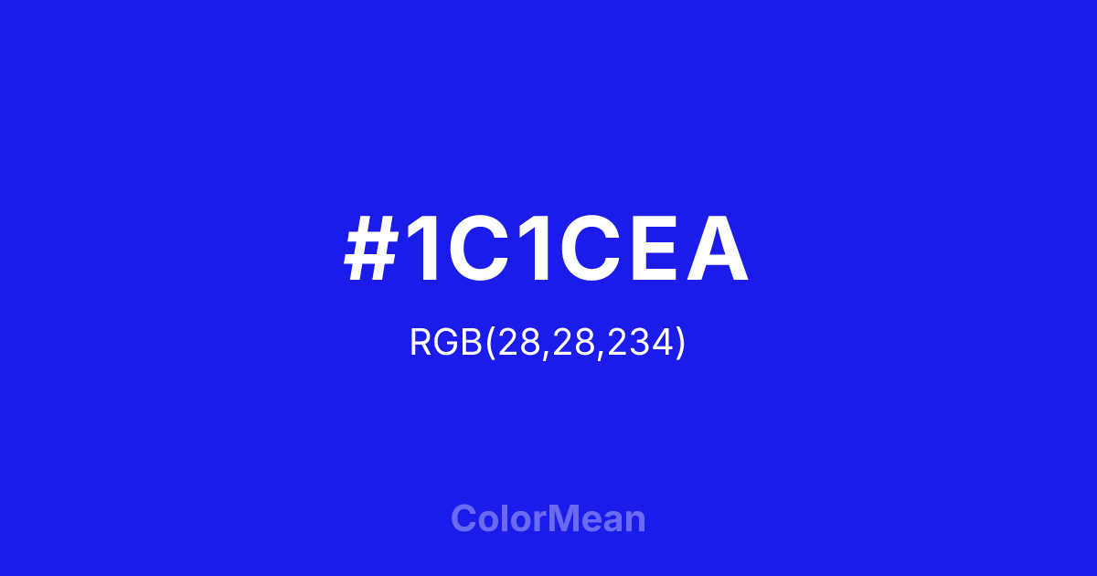 #1C1CEA color swatch