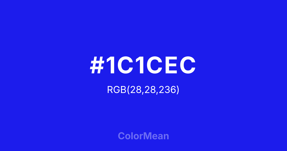 #1C1CEC color swatch