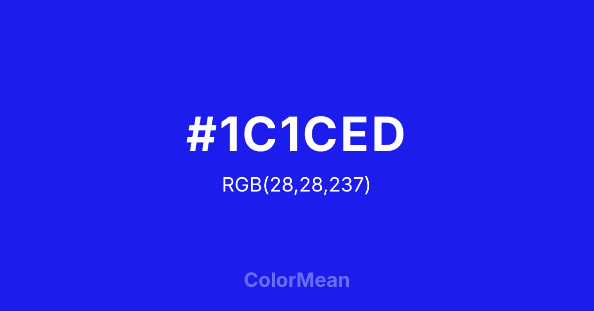 #1C1CED color swatch