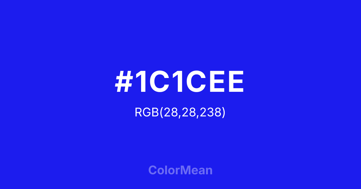 #1C1CEE color swatch