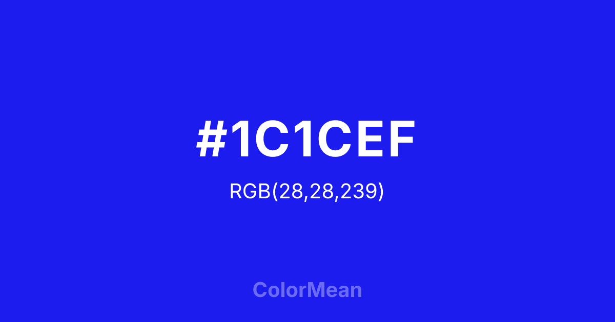 #1C1CEF color swatch