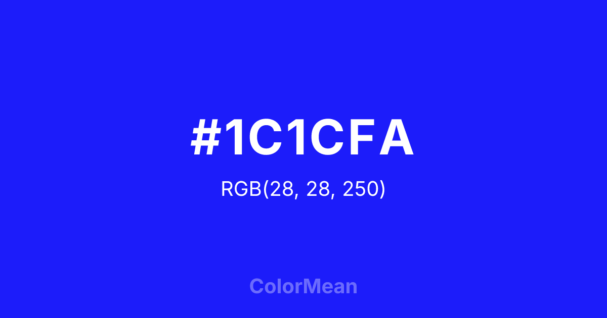 #1C1CFA color swatch