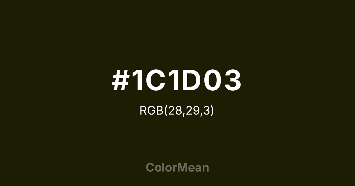 #1C1D03 color swatch