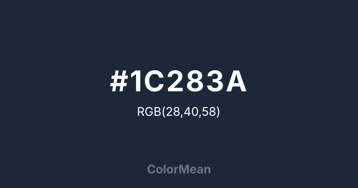 #1C283A color swatch
